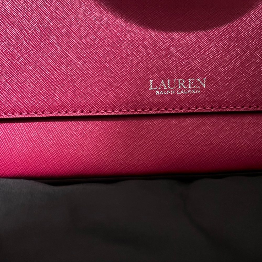 Barely Used Lauren Ralph Lauren Hanna Satchel Bag - Picture 4 of 11